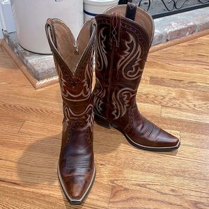 🔥 Ariat heritage style 10005908 rich mohagany brown leather cowgirl boot s…